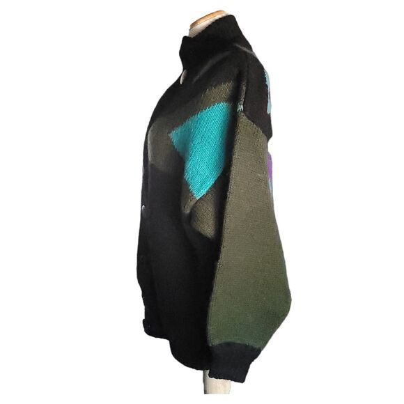 Vintage 80's Verra Pelle London Italy Mohair Sweater Unisex Medium - Picture 2 of 11